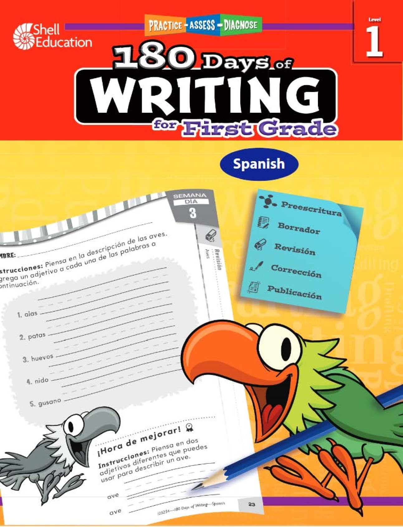 180 Days(tm): Writing for 1st Grade Spanish Practice Workbook for Classroom and Home, Cool and Fun Practice Created by Teachers (180 Days of Practice) (Spanish Edition)