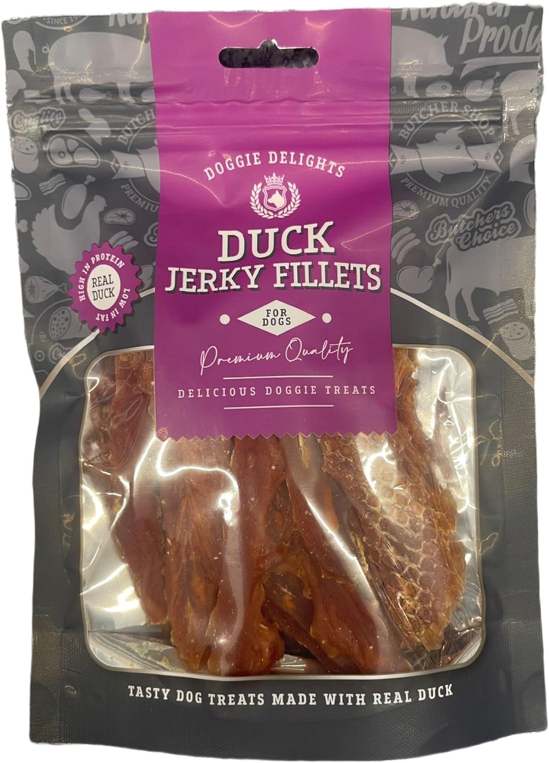 ark future Doggie Delights Dog Treats, High-Protein, Low-Fat Duck Jerky Fillets