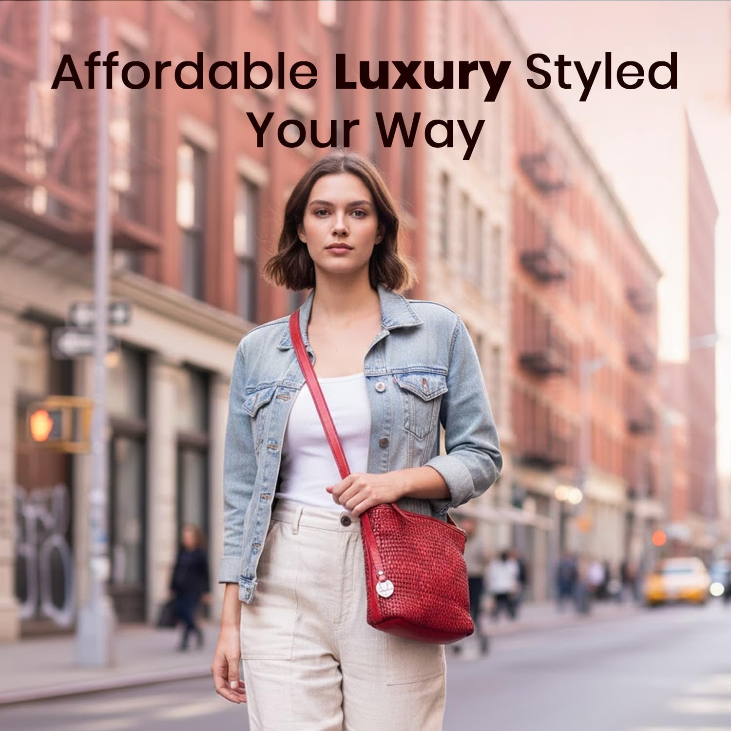 Genuine Leather Crossbody Sling Bag for Women - Trendy Casual Office Bag with Adjustable Strap - Image 7