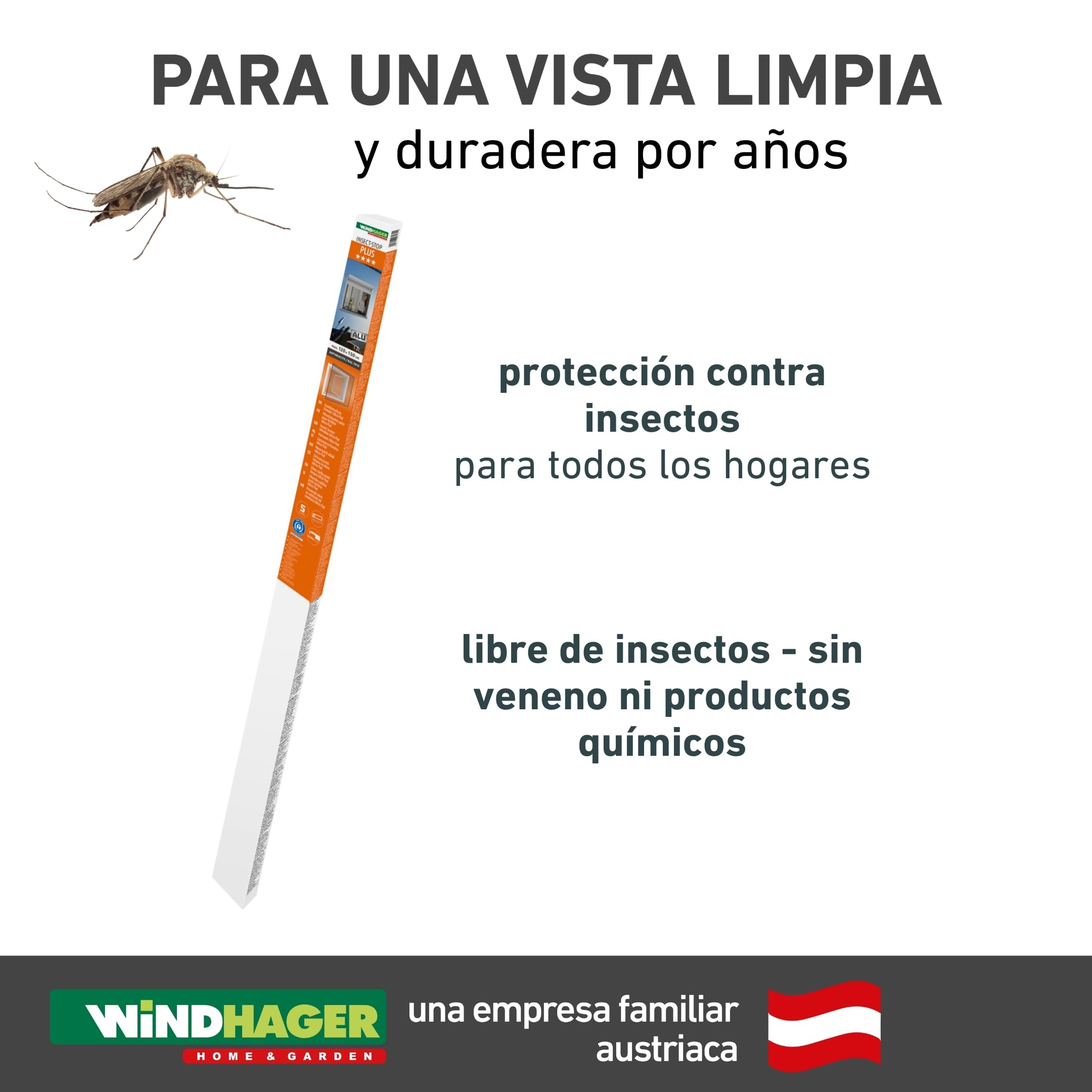 Windhager Marco de aluminio para ventana Ultra Flat, 100 x 120 cm, color antracita 03967