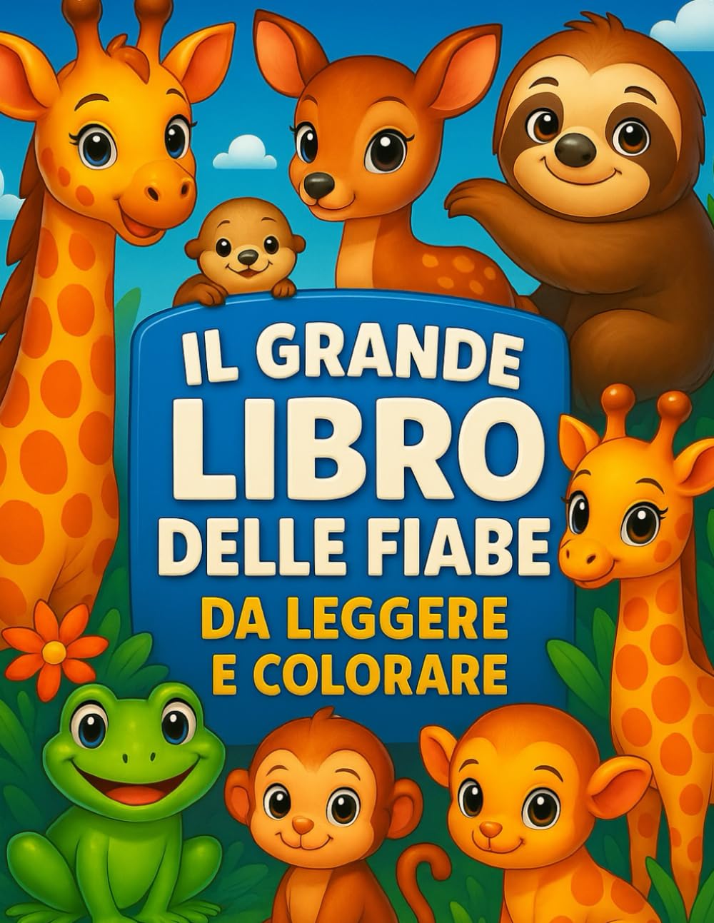 Il grande libro delle favole da leggere e colorare.: Libro da colorare e leggere per bambini dai 3 ai 7 anni