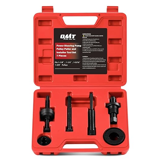 Orion Motor Tech Power Steering Pump Pulley Puller Installer Tool Set, Pump Pulley Remover Installer Tools Compatible with Ford, GM, and Chrysler