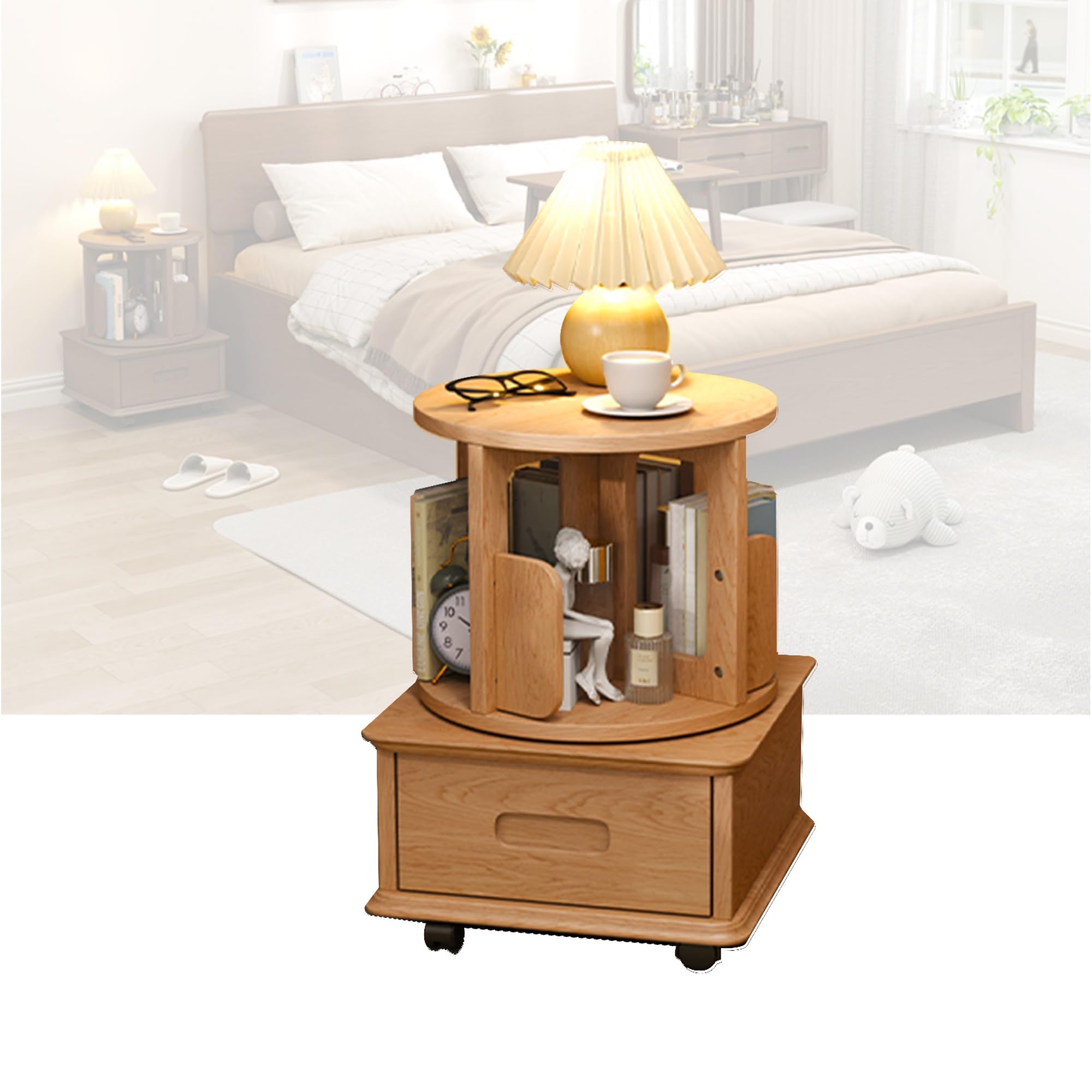 Amazon｜本棚 回転,サイドテーブル 白,ベッドサイドテーブル,本棚 大