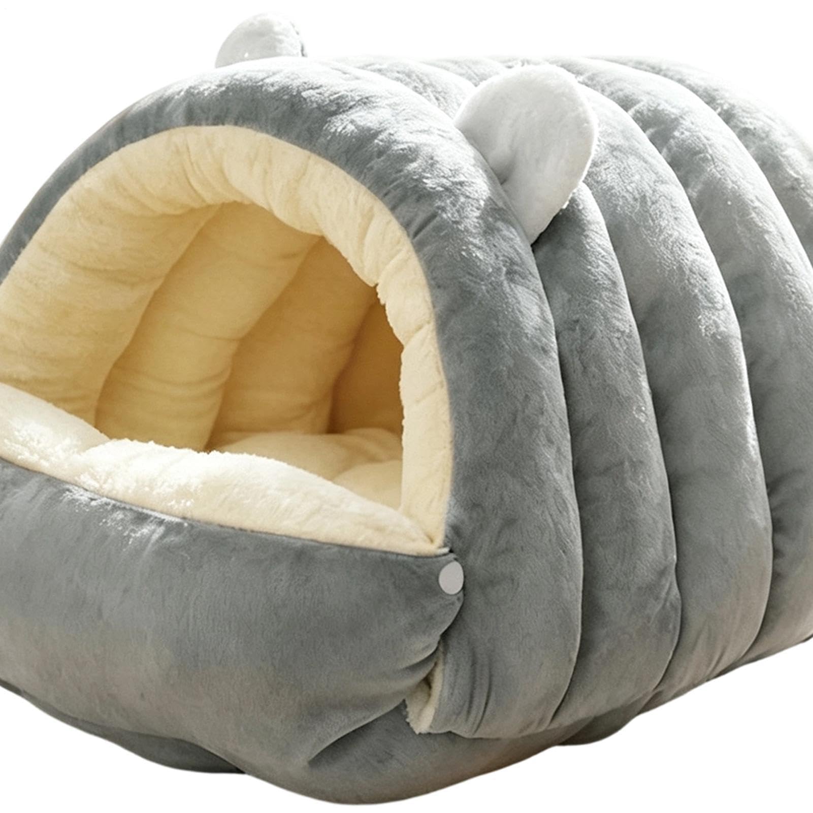 Niche de lit pour chat | Maison douce et chaude avec housse lavable et