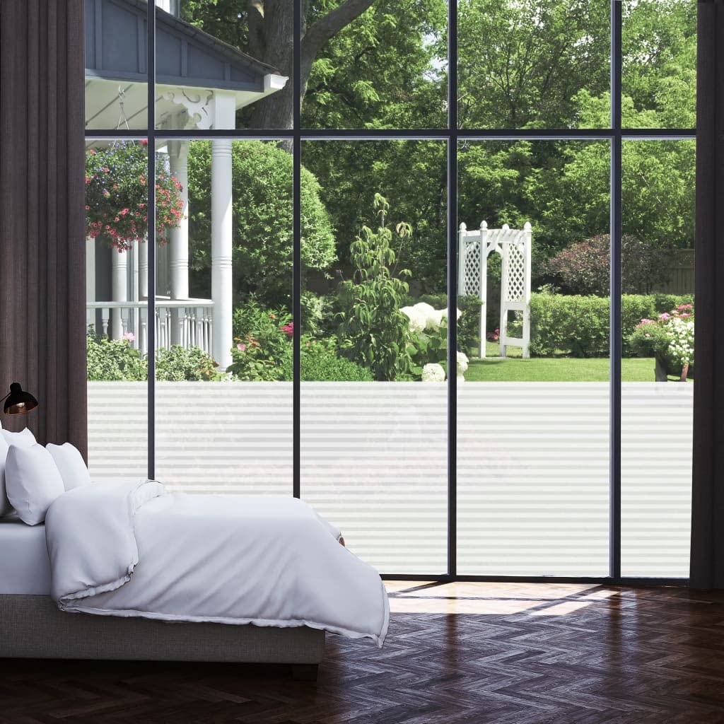 INLIFE Película adhesiva arenada para ventana, a rayas, 0,9 x 20 m, para casa y jardín, decoración (3,75 kg)