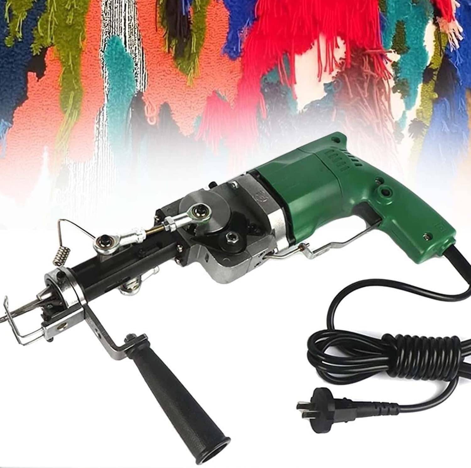 Máquina de tejer alfombras con pistola de mechones eléctrica y kit de flocado