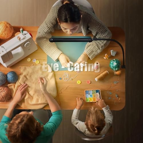 Miniatura 4 de Lámpara de escritorio LED con abrazadera, luz de abrazadera con modos de color ajustables, luz de clip con cuello de cisne largo y flexible,