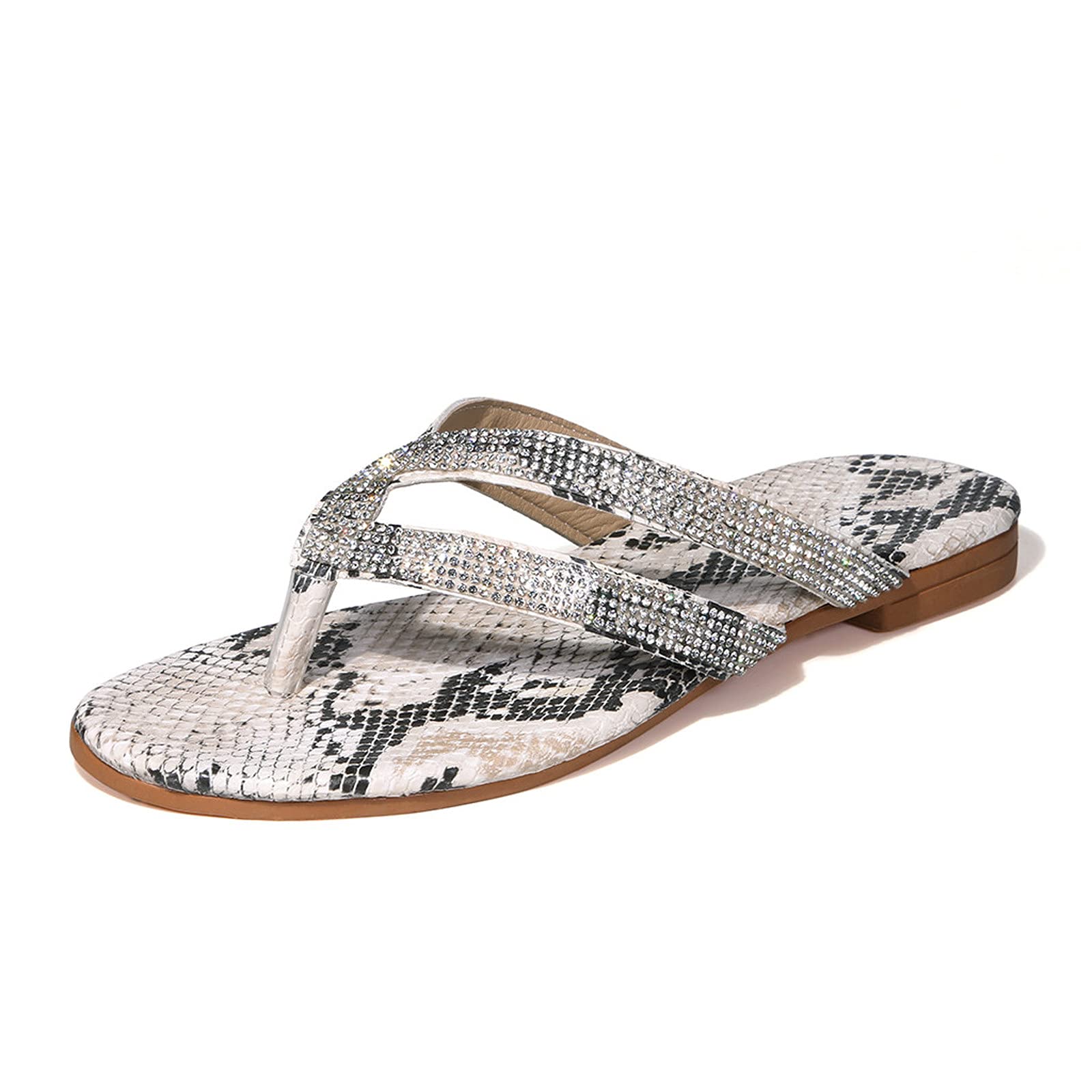 Amazon.com: JJKM Sandals for Women Bling Rhinestone Flat Sandals Comfy Open  Toe Beach Sandals Roman Shoes Slipper Flip Flops Shoes : Sports u0026 Outdoors