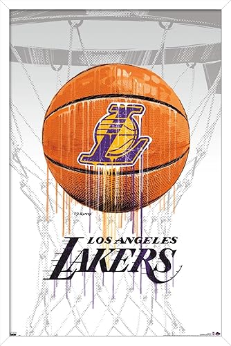 Miniatura 10 de Trends International NBA Los Angeles Lakers - Póster de pared Drip Ball 20, 22.375 x 34 pulgadas, versión sin marco
