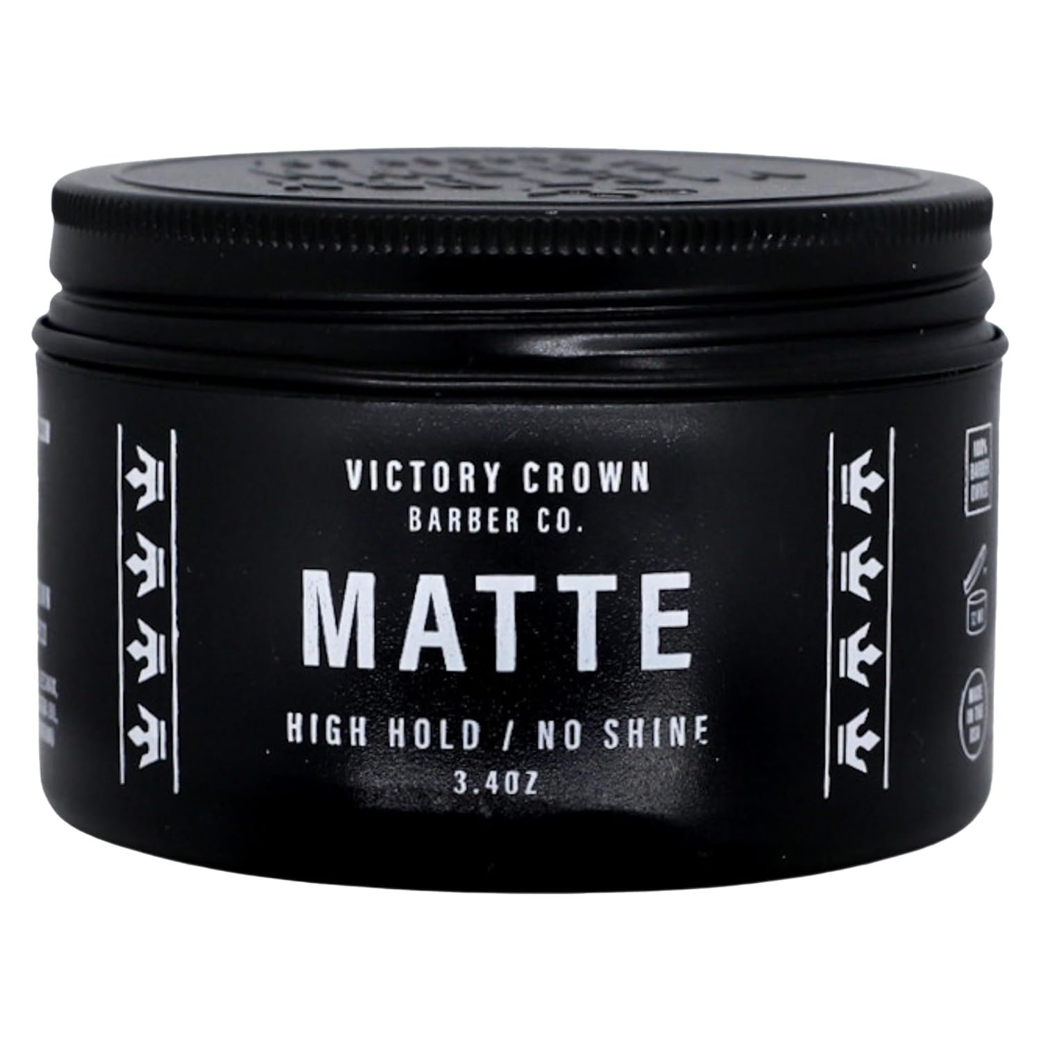 Victory Crown Matte Pomade High Hold & No Shine Hair Styling Wax for Natural & Sophisticated Looks, 3.4 Oz
