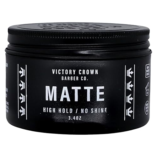 Victory Crown Pomada de arcilla mate para hombres, alta sujeción, sin brillo, pasta para el cabello no grasa, 3.4 onzas