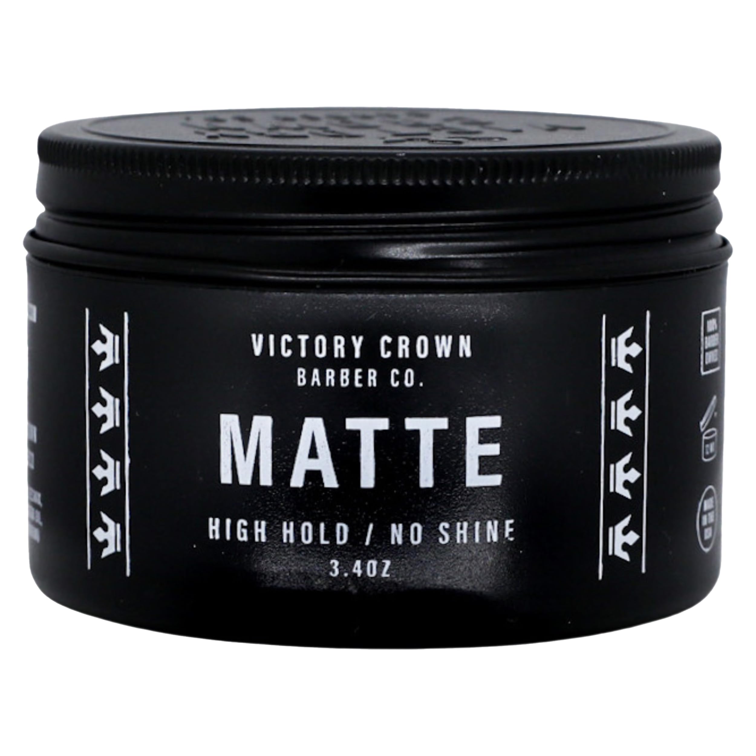 Victory Crown Matte Pomade High Hold & No Shine Hair Styling Wax for Natural & Sophisticated Looks, 3.4 Oz