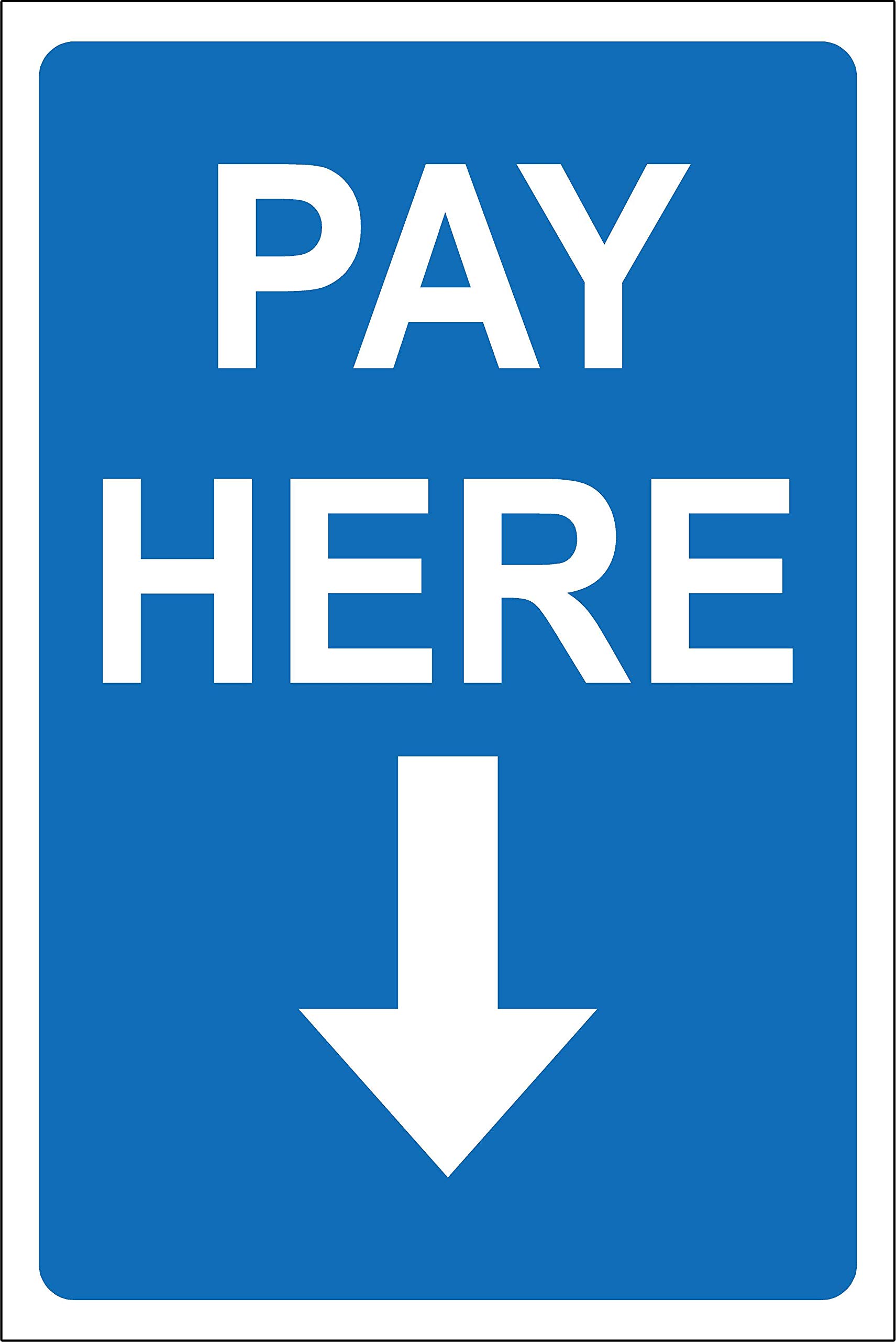 Kpcm Display Ltd Pay Here Sign - 1.2Mm Rigid 200Mm X 150Mm