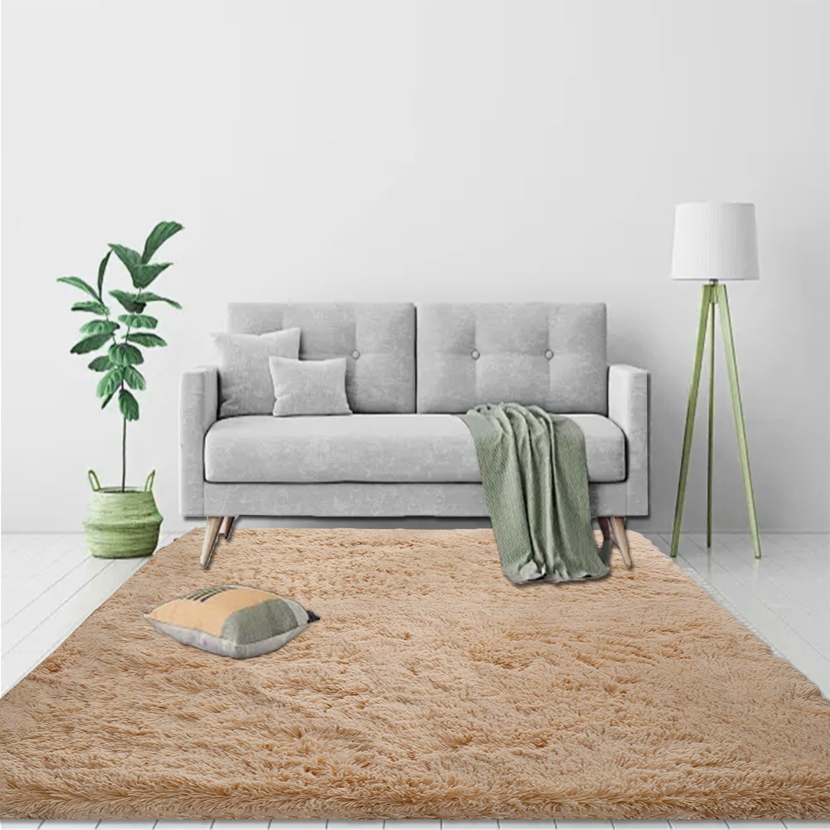 Grand tapis de salon et chambre confortable pour sublimer votre coin canapé