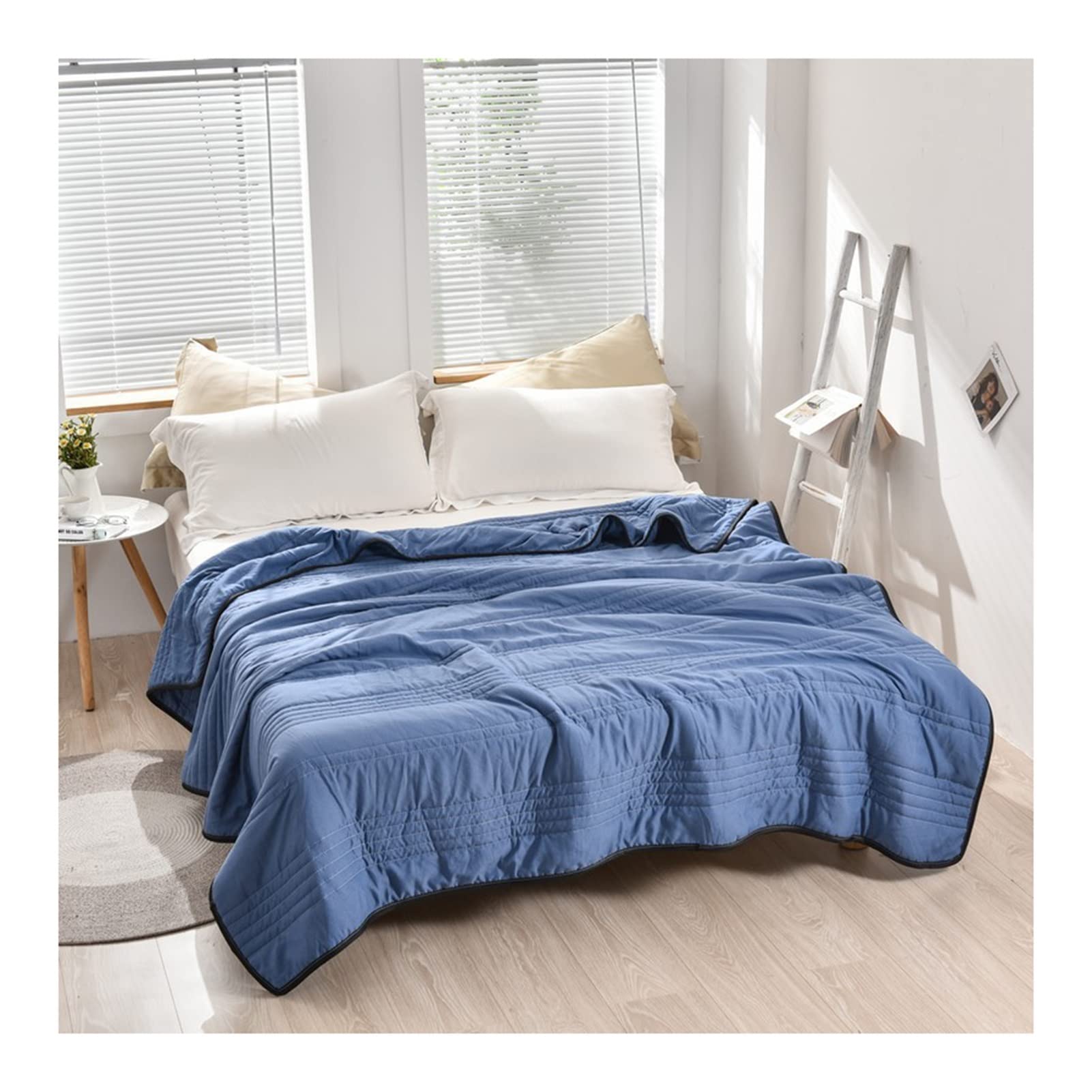 EBzvblxm Cooling Blanket for Summer, Summer Air Condition Cooling Blanket For Bed Hot Sleepers Multicolor Multiple Sizes(Dark Blue,200x230)