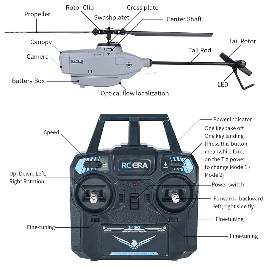 その他 Heli with camera YXZNRC F09-S 6CH 6-Axis Gyro RC Helicopter - GPS, Optical