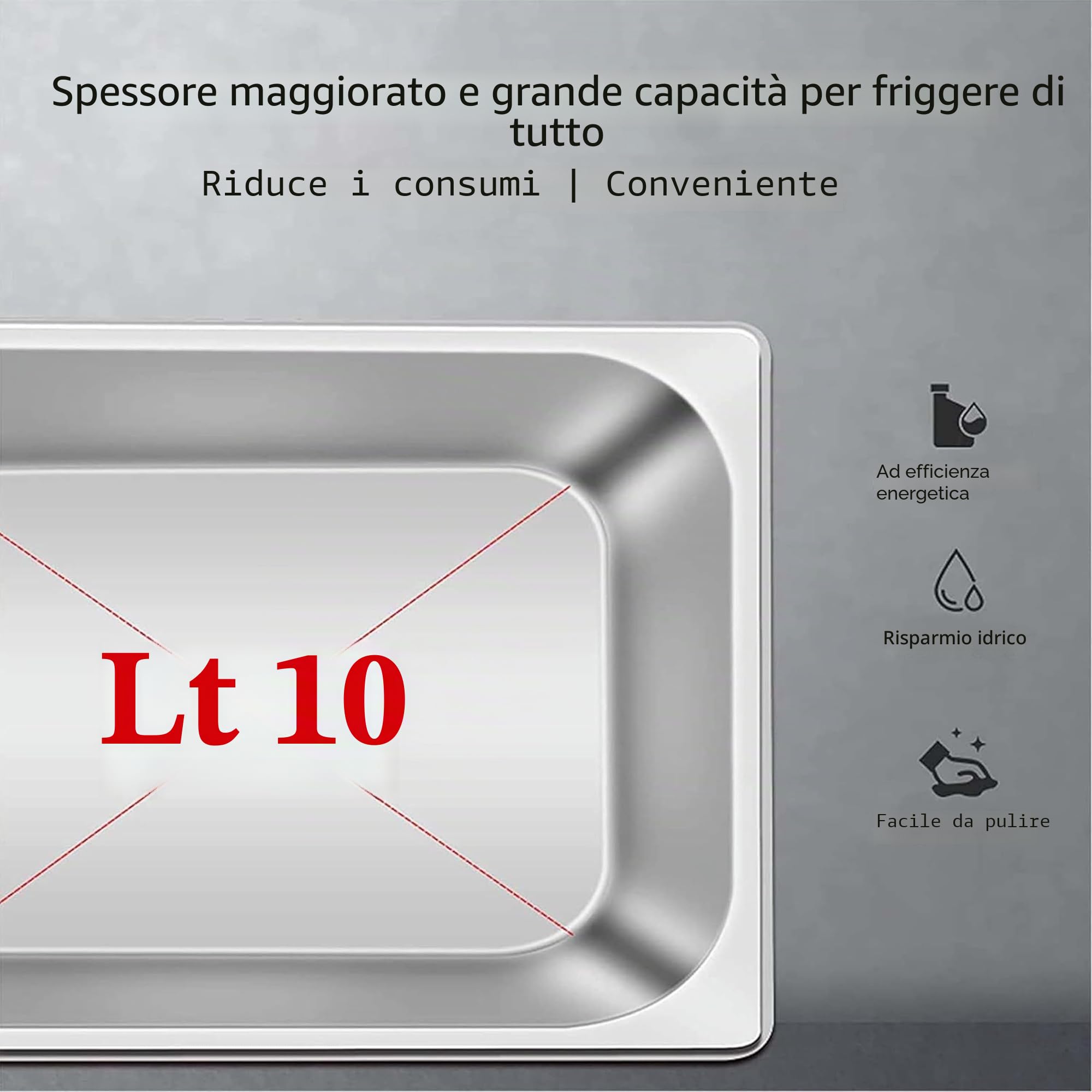 Friggitrice a Gas Professionale, Friggitrice a Gas 10L/20L/30L, Friggitrice per Patatine di Pollo in Acciaio Inossidabile per Ristorante Commerciale Cucina Domestica,Doublecylinder10L+10L