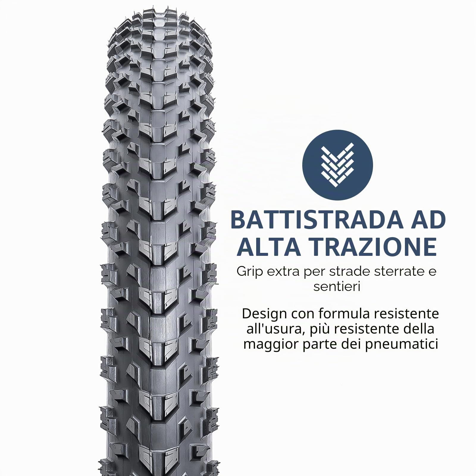 YUNSCM 2-PCS 26 pollici Montagna bicicletta pneumatici 26x2.0/50-559 Compatible with Off Route bicicletta 26x1.95 26x2.0 26x2.10 pneumatici (Y-831)