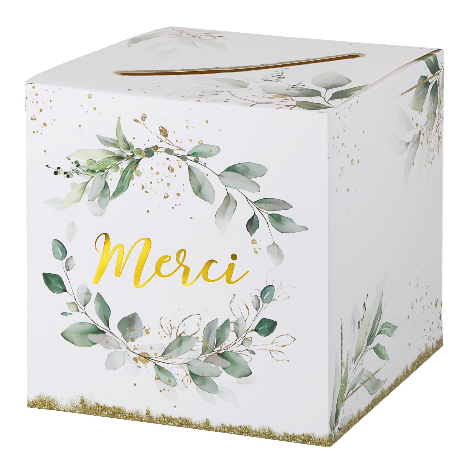 BOFUNX Caja de Tarjeta de Boda Buzón de Sobres de Papel para Regalo Dinero Decoración Boda Aniversario Fiesta Cumpleaños Duchas de Bebé Graduación