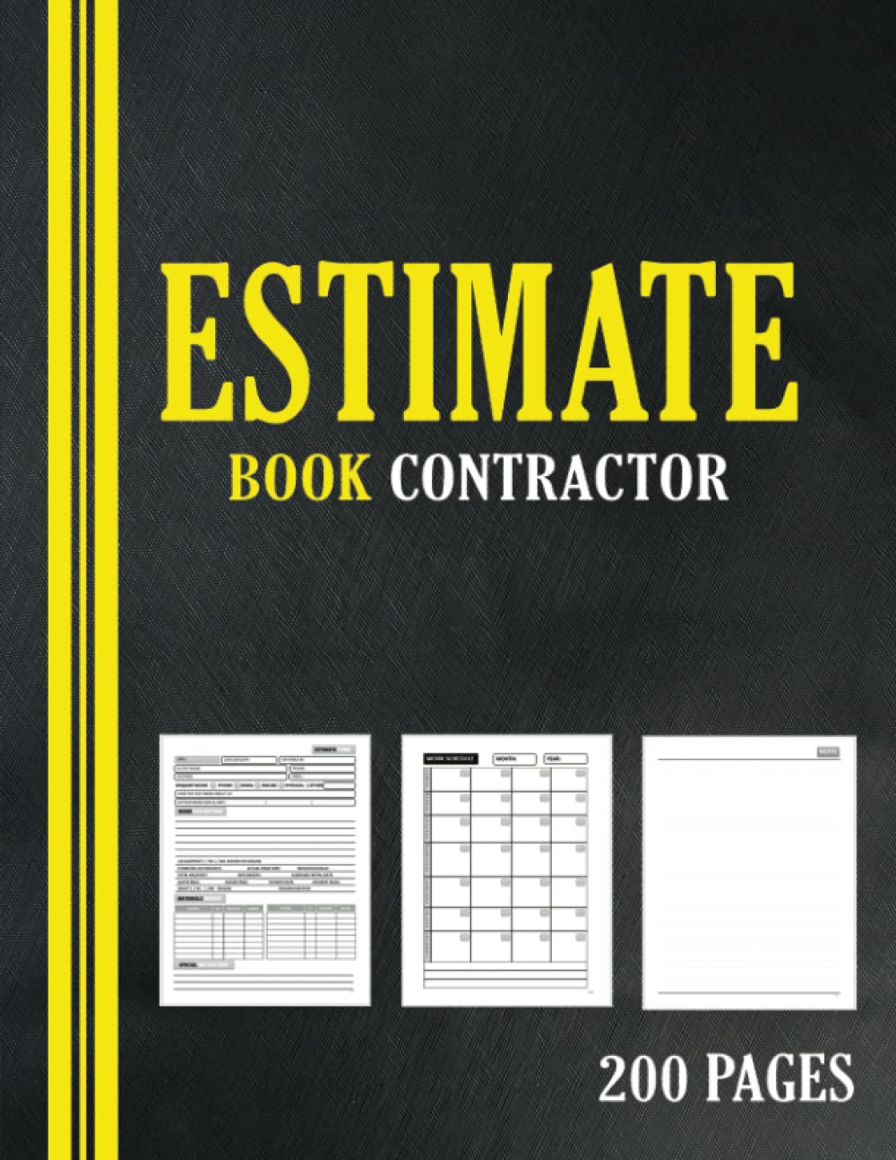Estimate Book Contractor: Estimate, Track Client Details, Sketch Job and Schedule Daily Activity With This Estimating Quote Book For Contractors and ... Lined Pages and 13 Month Undated Calendar