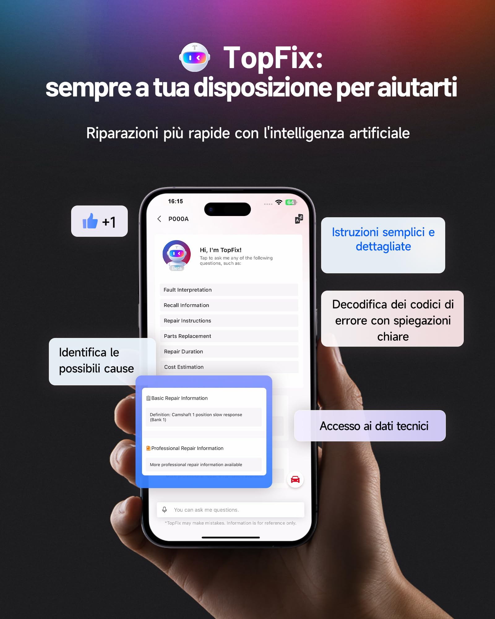 TOPDON TopScan Master Diagnosi Auto, OBD2 Diagnostica Bluetooth Professionale in Italiano, Scanner Auto per iOS e Android, 30+ Servizi di Reset, Test Attivo, CAN FD&DoIP, FCA/Nissan/Renault SGW