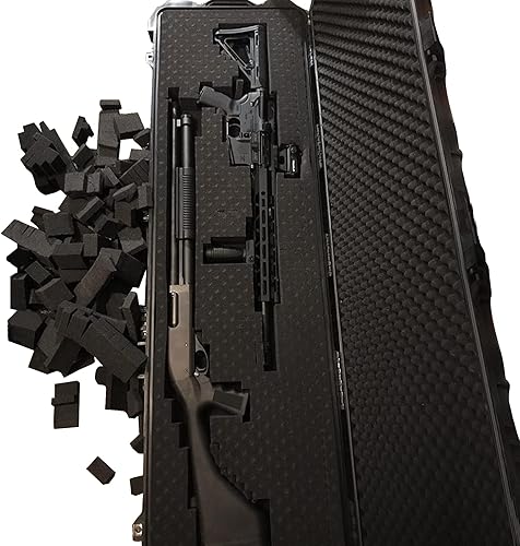 Miniatura 47 de MEIJIA Funda rígida portátil para rifle impermeable para todo tipo de clima, funda de pistola con ruedas, espuma de ajuste personalizable incluida