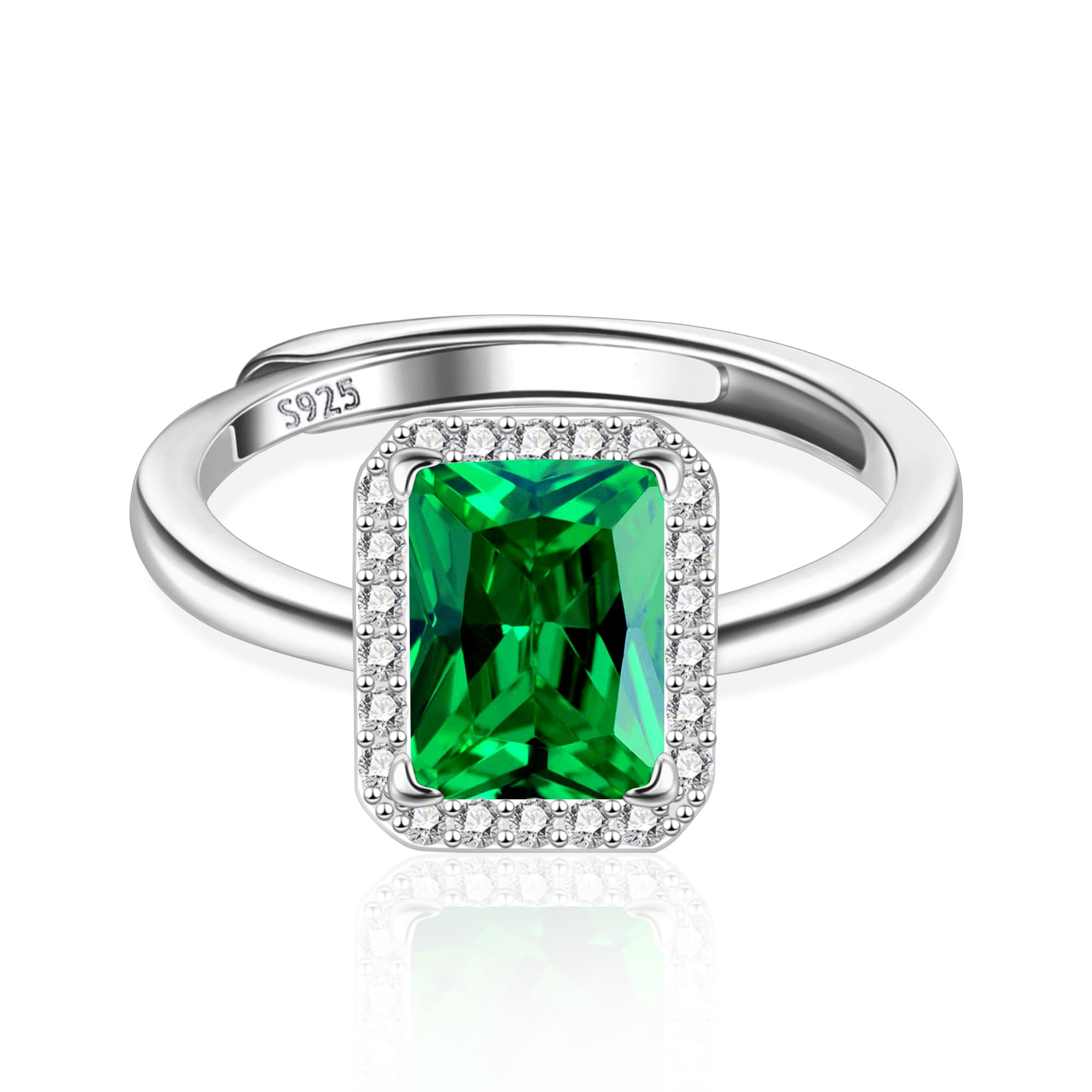 ALEXCRAFT Anillos Plata 925 Ajustables Para Mujer Piedra Regalos Mujer