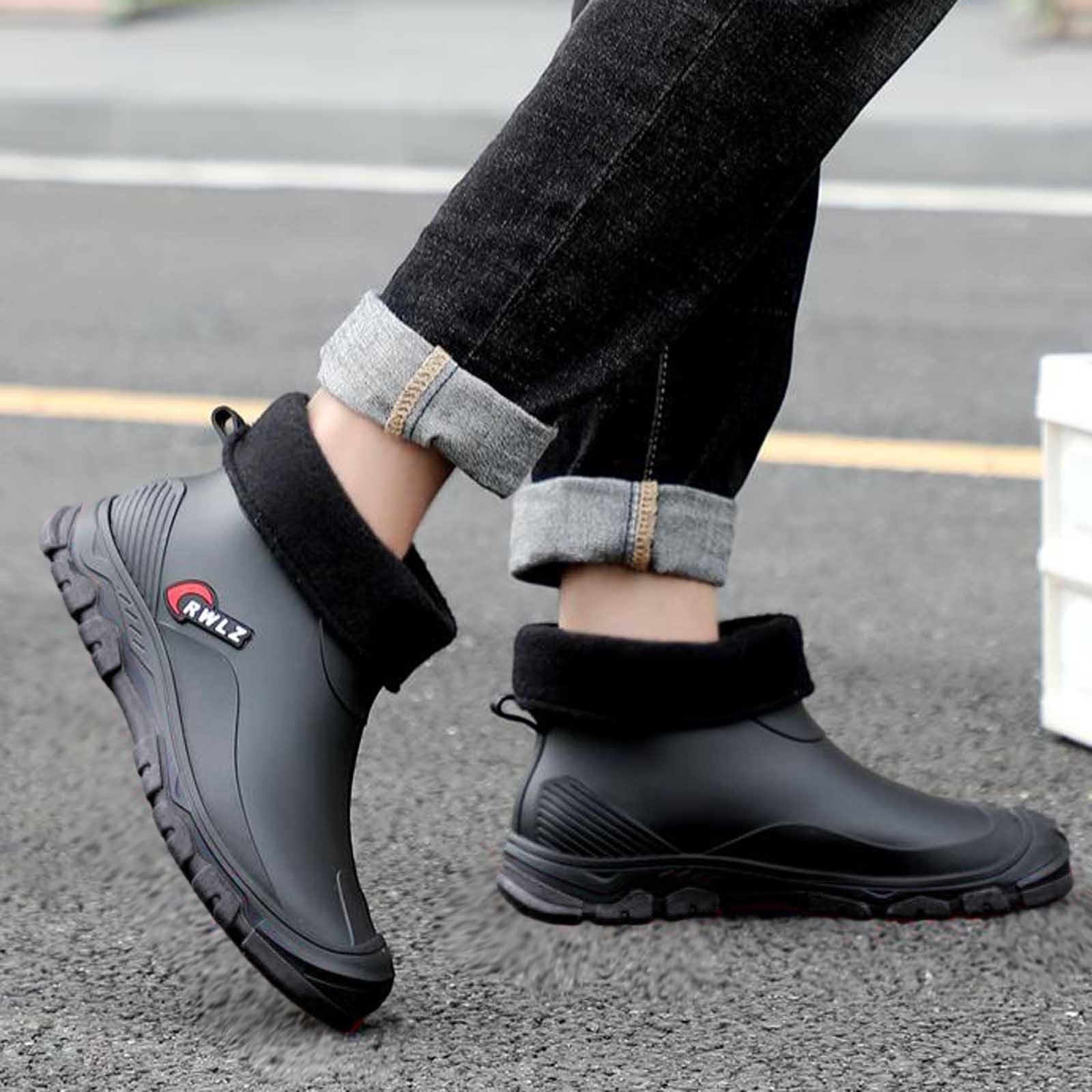 Gartenschuhe Arbeit Herren Gummischuhe Leicht Erwachsene Wasserdicht Gummistiefel Damen Freizeit Regenstiefel Garten Stiefeletten Winter