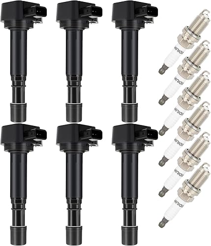 Miniatura 1 de OCPTY 6 ignition coils with 6 iridium Spark Plugs fits UF400 UF512 UF307 for Honda for ford for ford for Acura1 for Saturn Civic Pilot Ridgeline MDX