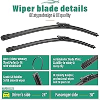 Vista 286 de 26" 20" 16" Windshield Wiper Blades Replacement for Dodge Grand Caravan 2008-2020 / Chrysler Town & Country 2008-2016 Premium All Weather Front Rear