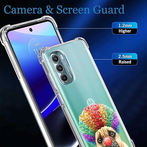 Miniatura 2 de Bulldog - Funda para Moto G Stylus 5G 2022, para Moto Case Puppy Dog, Bulldog francés con pelo colorido, divertido diseño de cachorro para Moto para