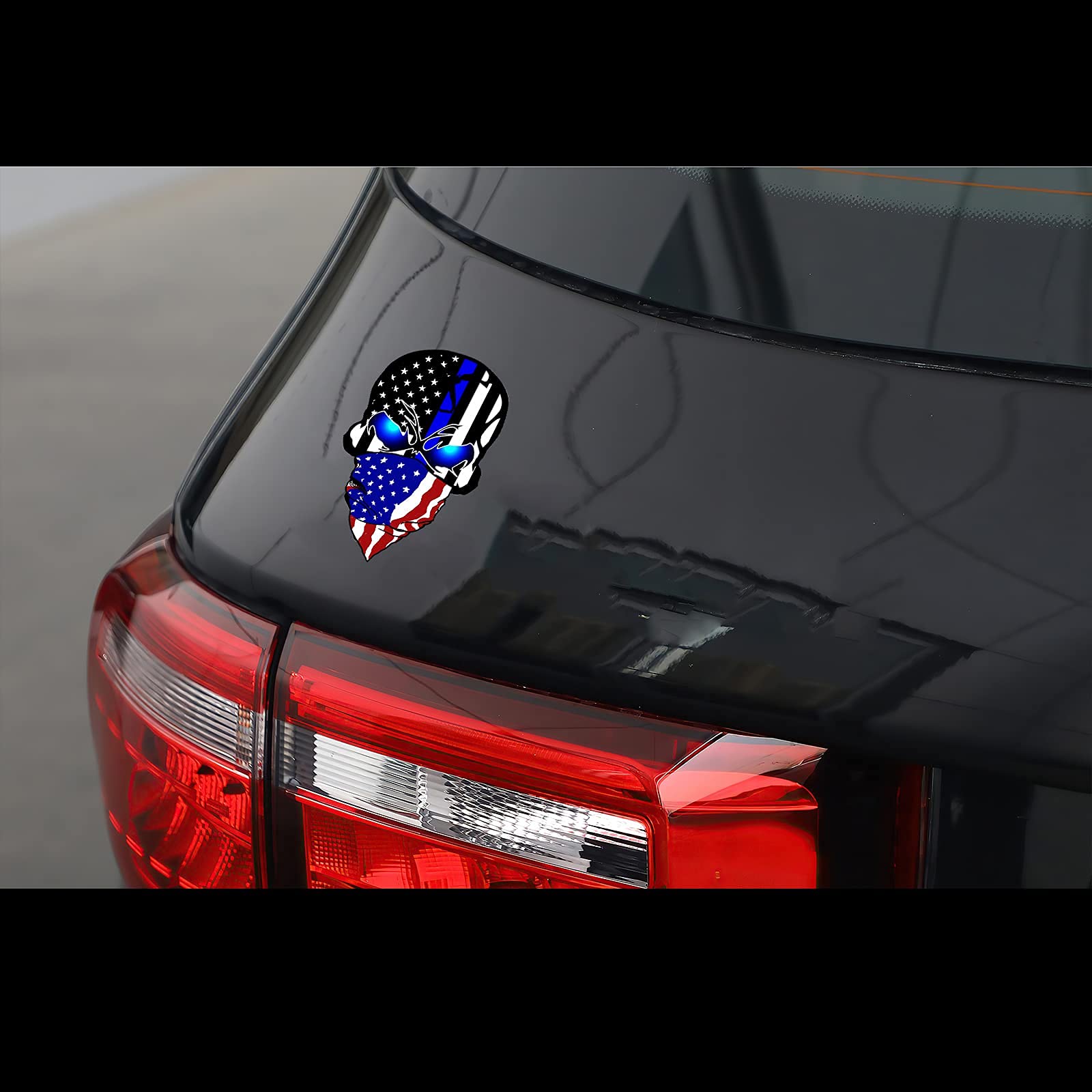 Calcomanías Patrióticas De Calavera Para Automóvil