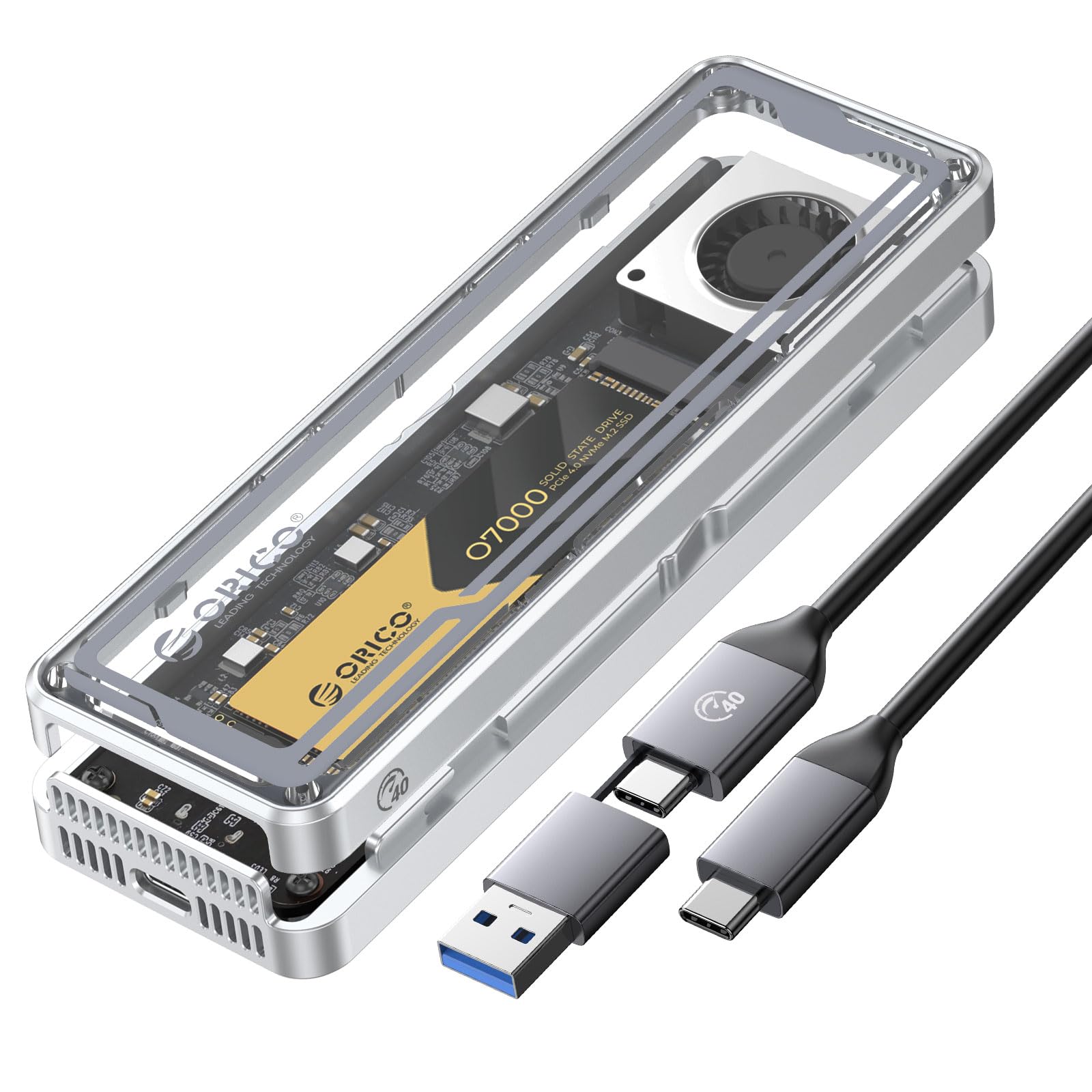 Amazon.co.jp: ORICO M.2 SSD 外付けケース 40Gbps NVMe SSD ケース 