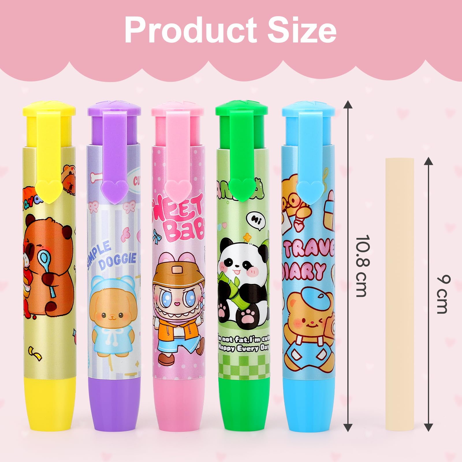 8 Gomme Da Cancellare Retrattili Per Bambini, Con Personaggi Capibara E Tartaruga, Morbide E Resistenti, Ideali Per Scuola E Disegno, Regalo Simpatico