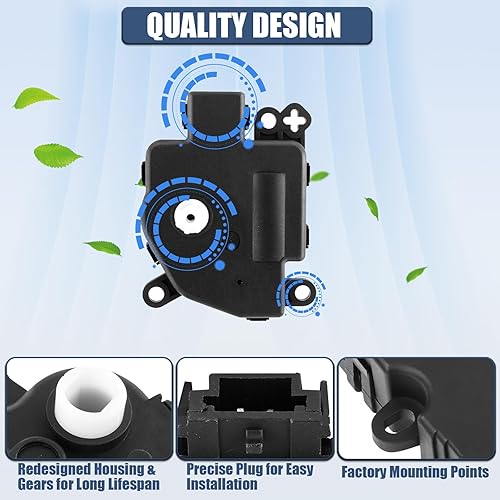 Miniatura 3 de LCWRGS Actuador de puerta de mezcla HVAC compatible con Jeep Grand Cherokee 2011 2012 2013, Dodge Durango 2011-2013, actuador de puerta de aire de