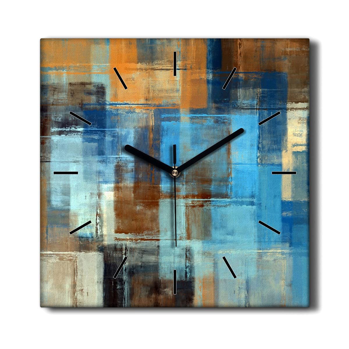 Horloge sur Toile 30x30cm Coloray avec des formes géométriques pour salon