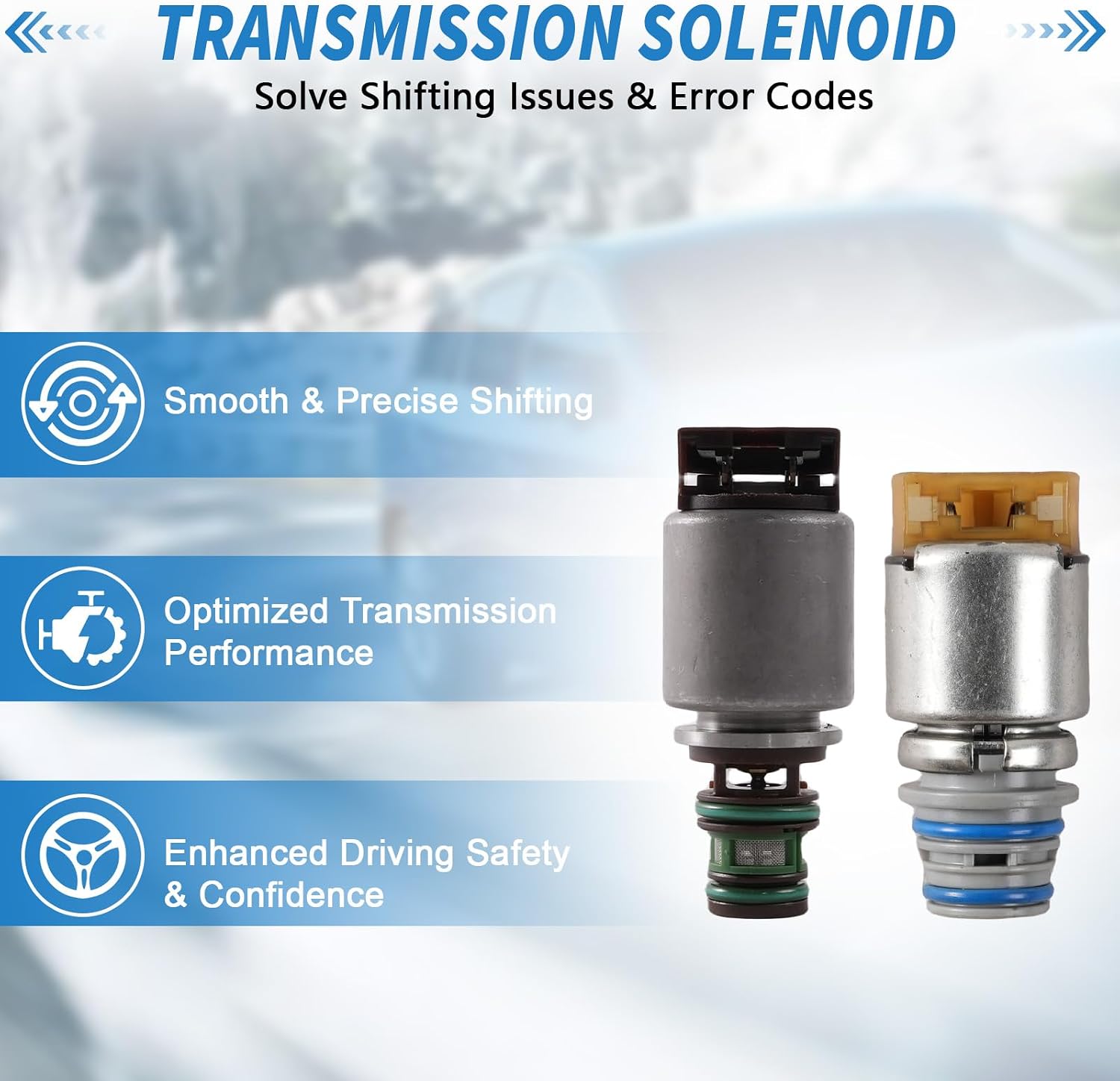 7PCS 6R80 Transmission Solenoid Set Compatible with F150/Mustang/Transit 2009-2018 2.2L-5.2L Replaces# 6R60 6R80