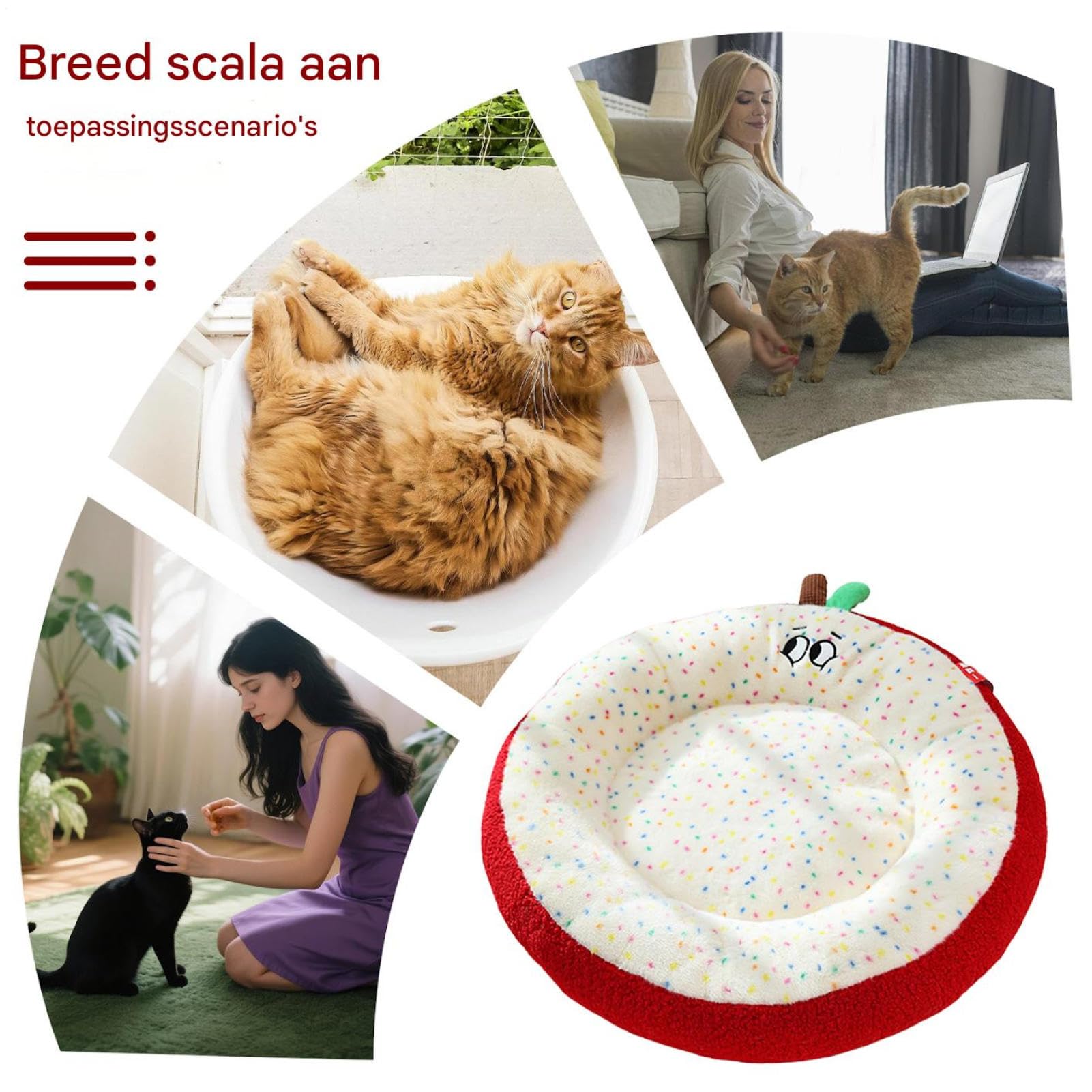 Cama Para Gatos De Invierno Para Mascotas Antideslizante Y Semi-Cerrado | Cama para Gatos Para Cachorro Y Animal De Interior En Sala De Estar, Dormitorio, Balcón Y Apartamento