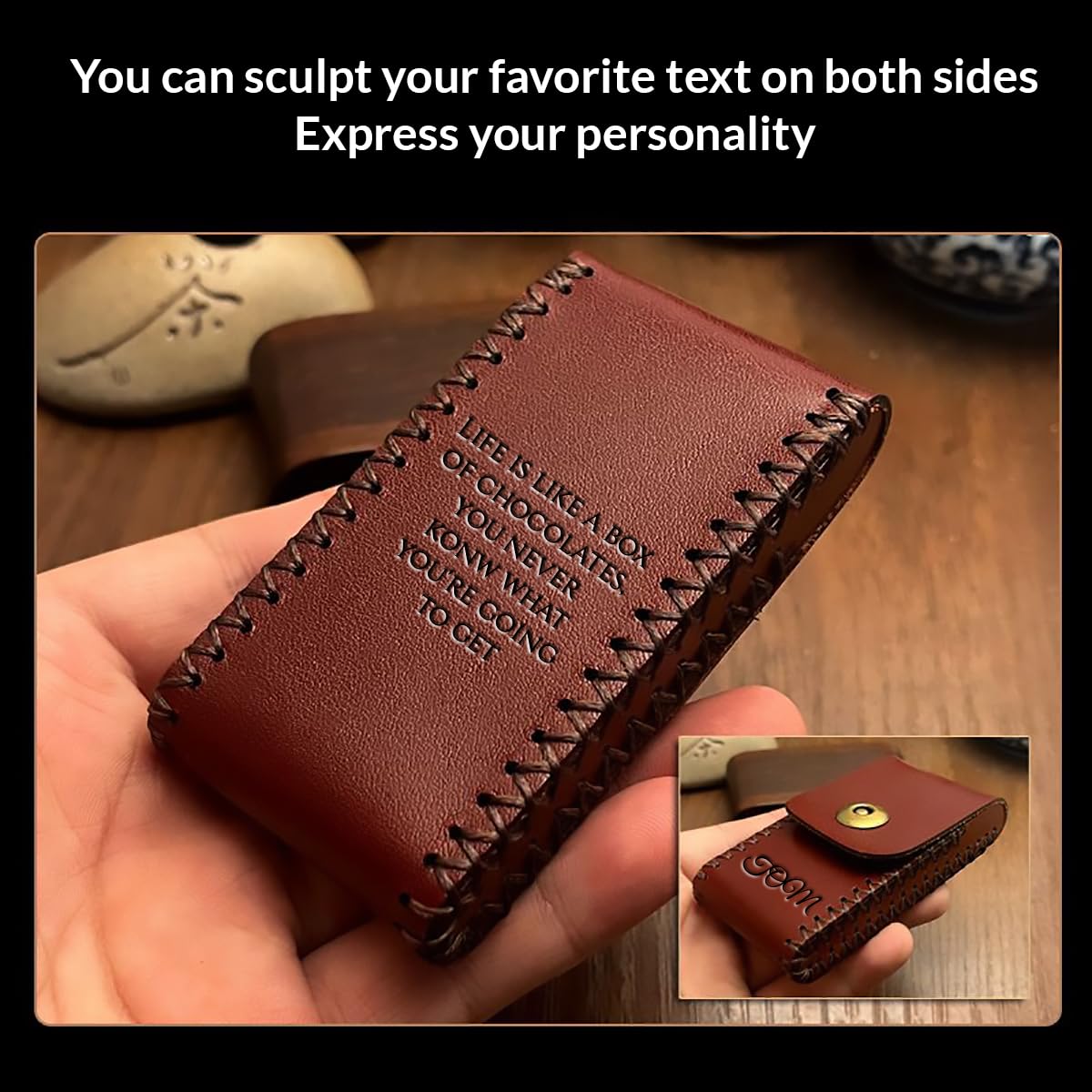 5 cigarette case Amazon.com: XQIGI Cigarette Case Genuine Leather Surface 5-10 Capacity  Custom Name Portable Cigarette Storage Box Personalized Customization  (Custom) : Health & Household