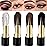 4Pcs Black Silver Grey Brown Gel Eyeliner Pencil Set, Halloween Makeup Waterproof Long Wear Natural Eye Lip Face Paint Stick Matte Liquid Eyeliner Cream Black Smokey Eye Liners Eyeshadow Crayon