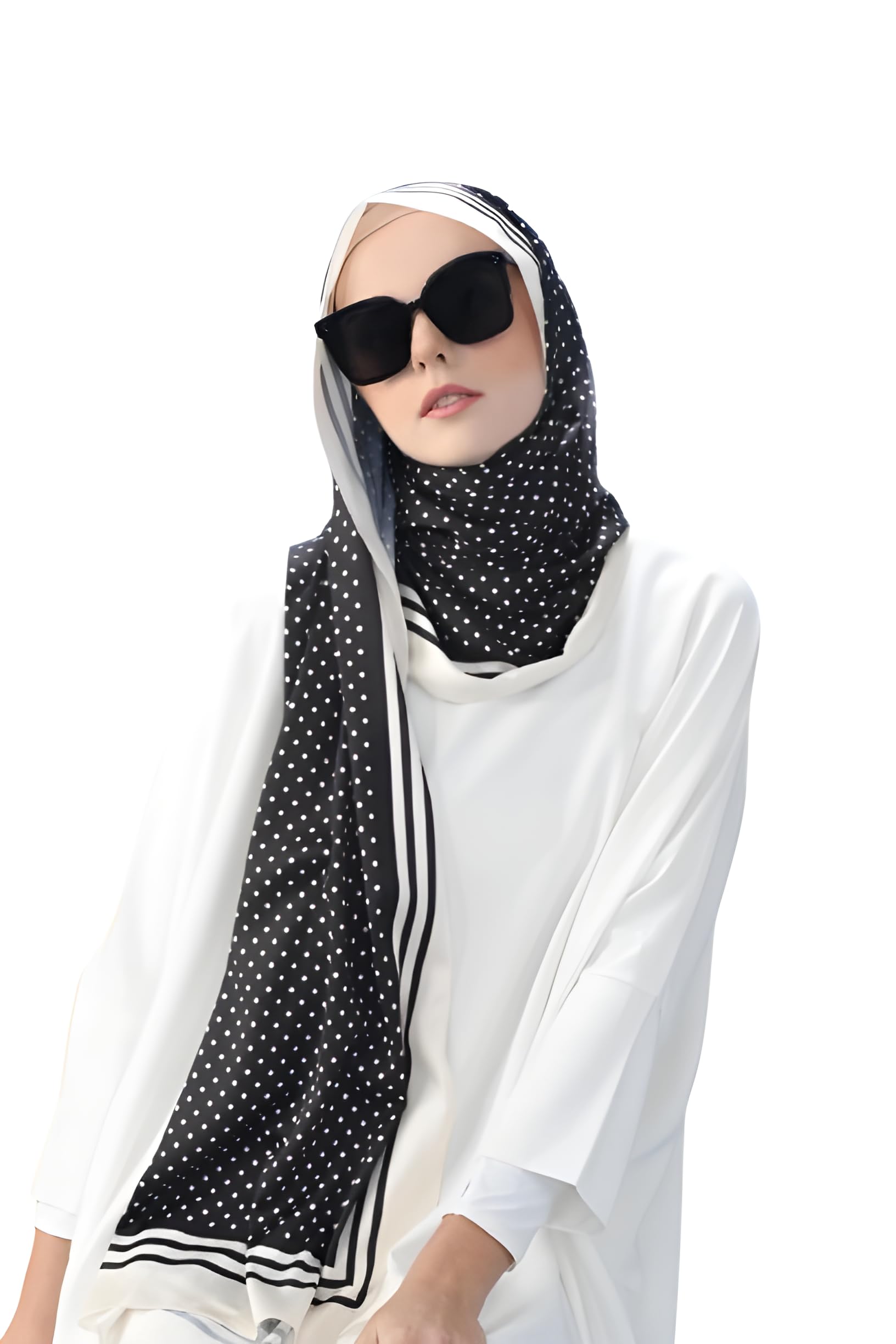 FIDROXHeart Shape Printed Soft Silk Women Stoles Scarf Shawl Scarf Scarves Hijab For Women