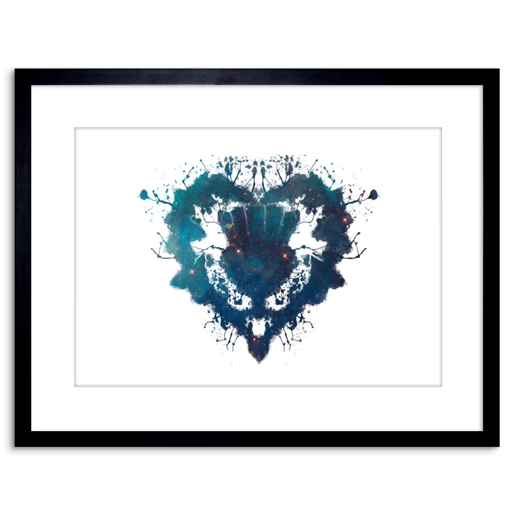 Wee Blue Coo INK SPLAT THISTLE HEART FRAMED FRAME PICTURE POSTER ART PRINT GIFT F97X10021