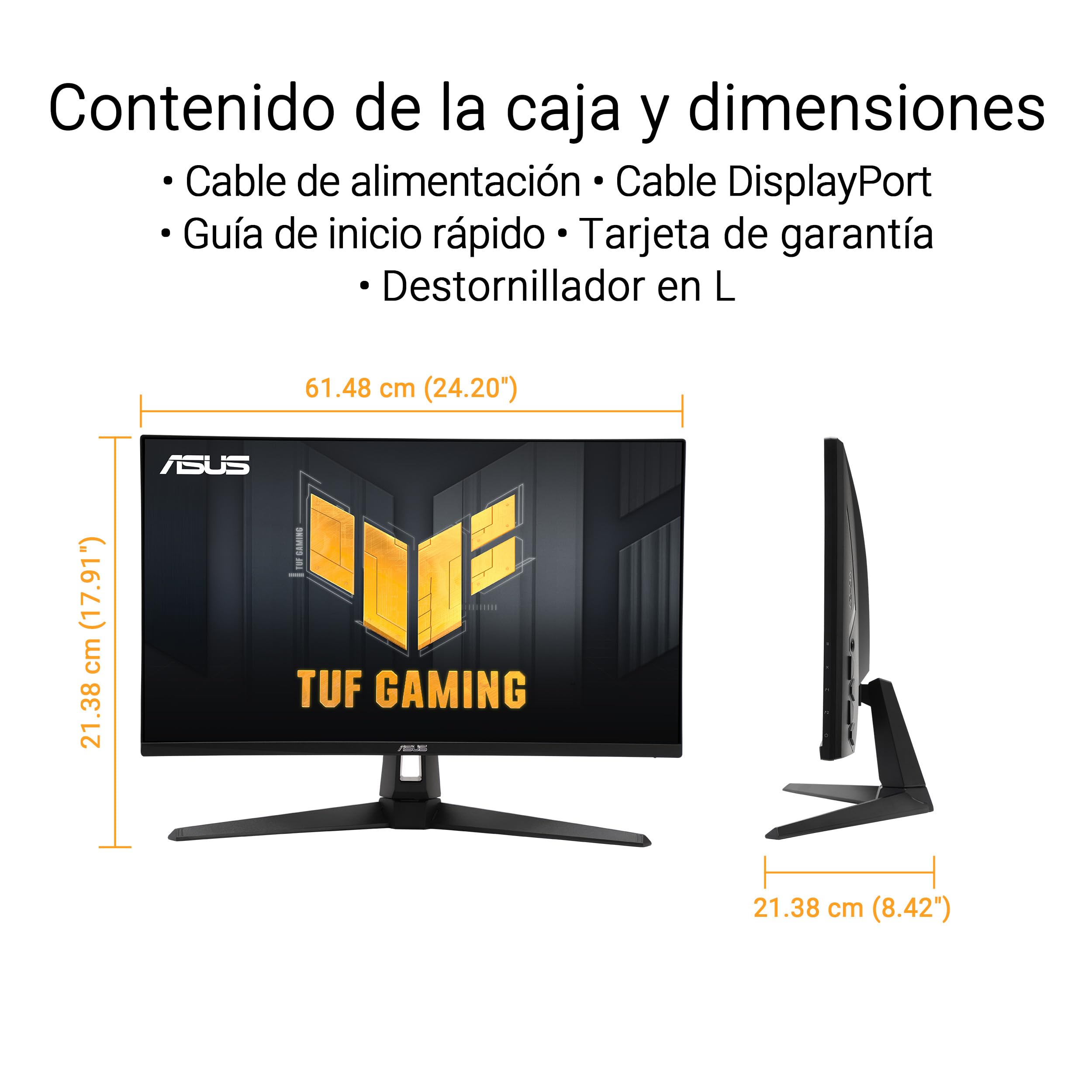 ASUS TUF Gaming VG27UQ1A Monitor Gaming de 27 Pulgadas 4K, HDR, 160 Hz, ELMB Sync, Tiempo de Respuesta de 1 ms, 95% DCI-P3, DisplayWidget Center, AMD FreeSync Premium, Compatible con NVIDIA G-Sync