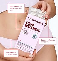 Vista 4 de Love Wellness The Killer, paquete de 2 – 28 supositorios de ácido bórico – Mantiene y equilibra el pH vaginal saludable y controla el olor