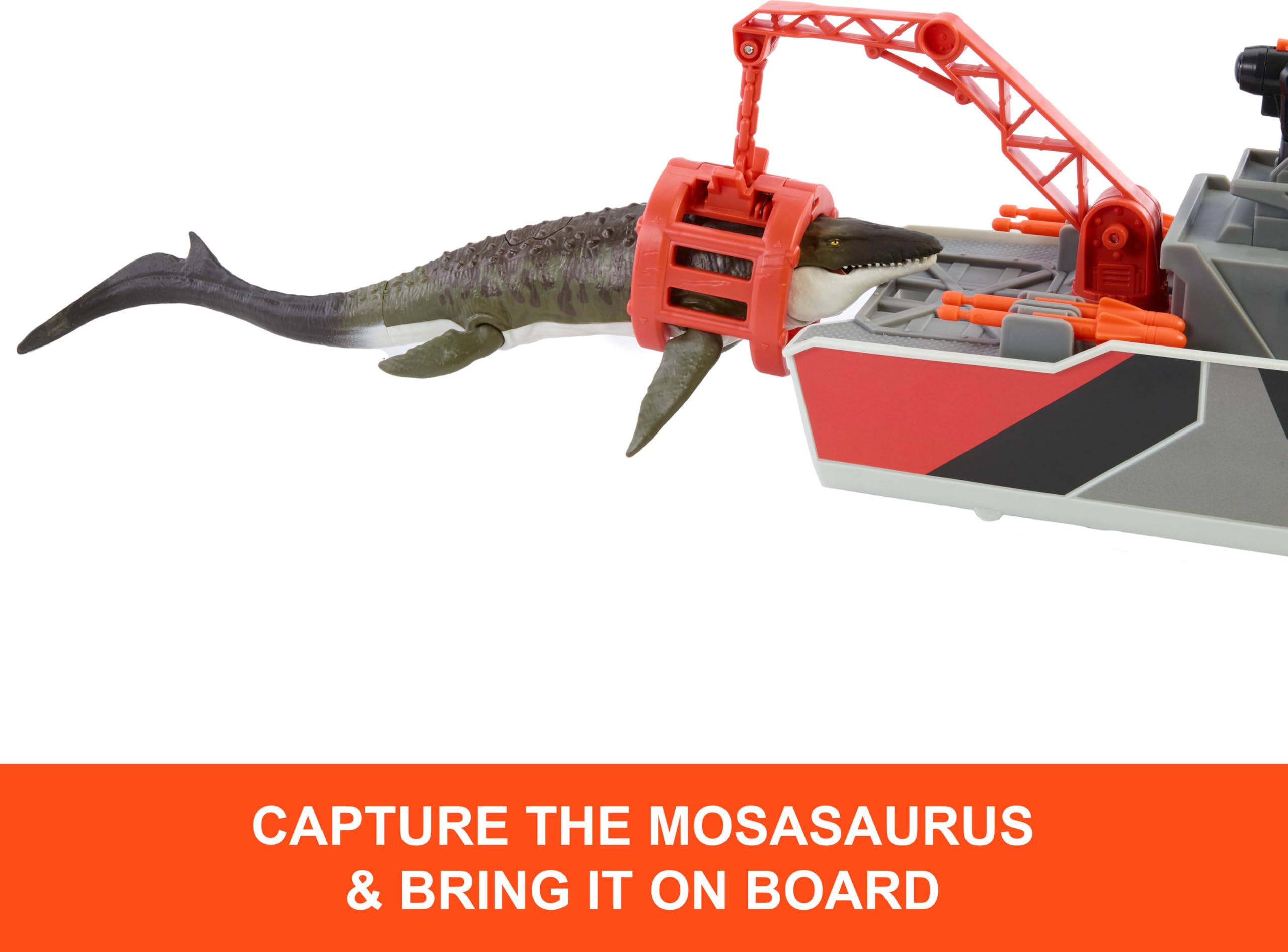 Matchbox Jurassic World Mosasaurus Rescue Boat -3 Matchbox Jurassic World Mosasaurus Rescue Boat -3