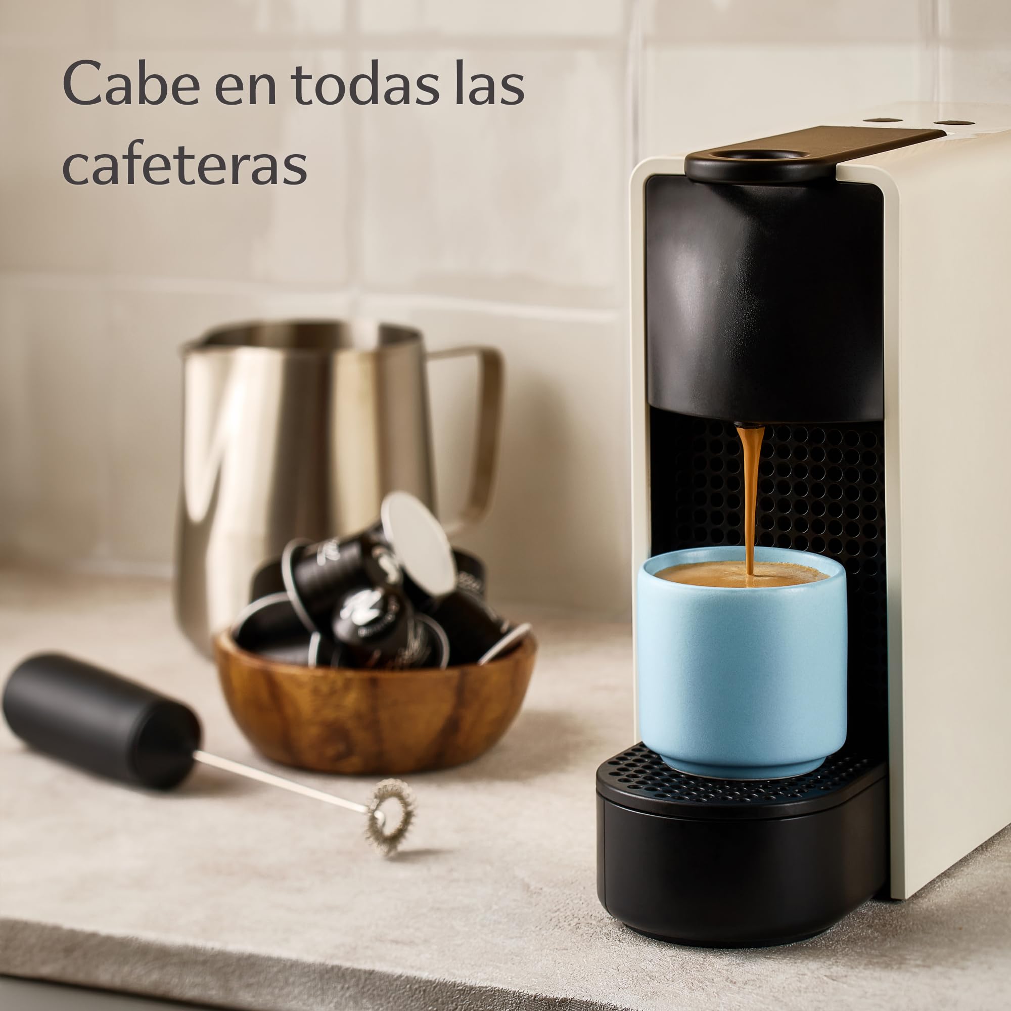 Cosumy Juego de 4 Tazas Cafe Espresso Pastel - Set Tazas de Cafe - 80 ml | Tazas apilables sin asa - Cerámica gruesa mantiene el café caliente - Aptas lavavajillas & microondas - Tazas Desayuno