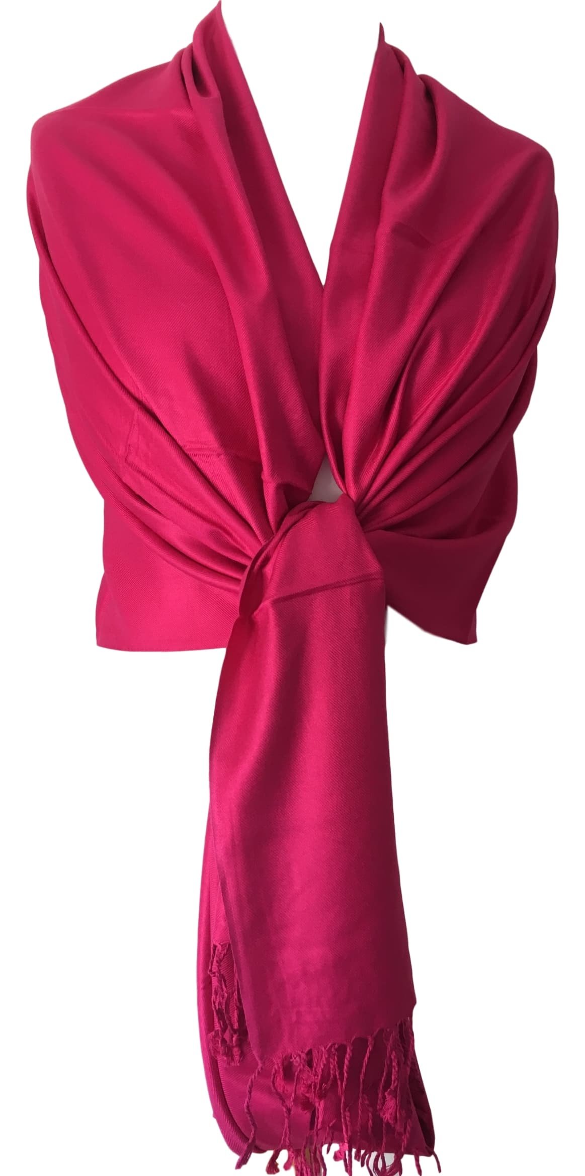 Purple Possum Women's Pink, Cerise, Hot Pink, Fuschia Purple Possum® Cerise Pink Pashmina Scarf Fair Trade Wrap Shawl, Wedding Prom