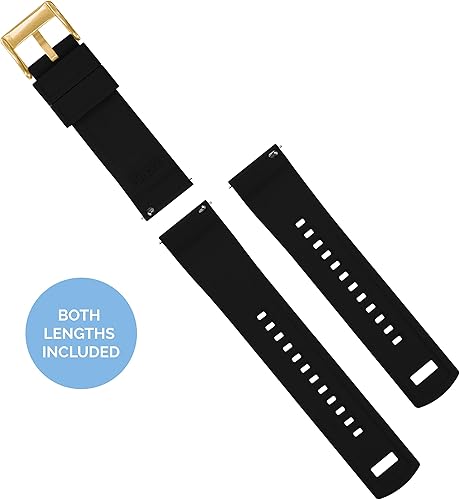 Miniatura 4 de BARTON Elite Silicone Watch Bands - Gold Buckle Quick Release - Choose Color - 18mm, 19mm, 20mm, 21mm, 22mm, 23mm & 24mm Watch Straps