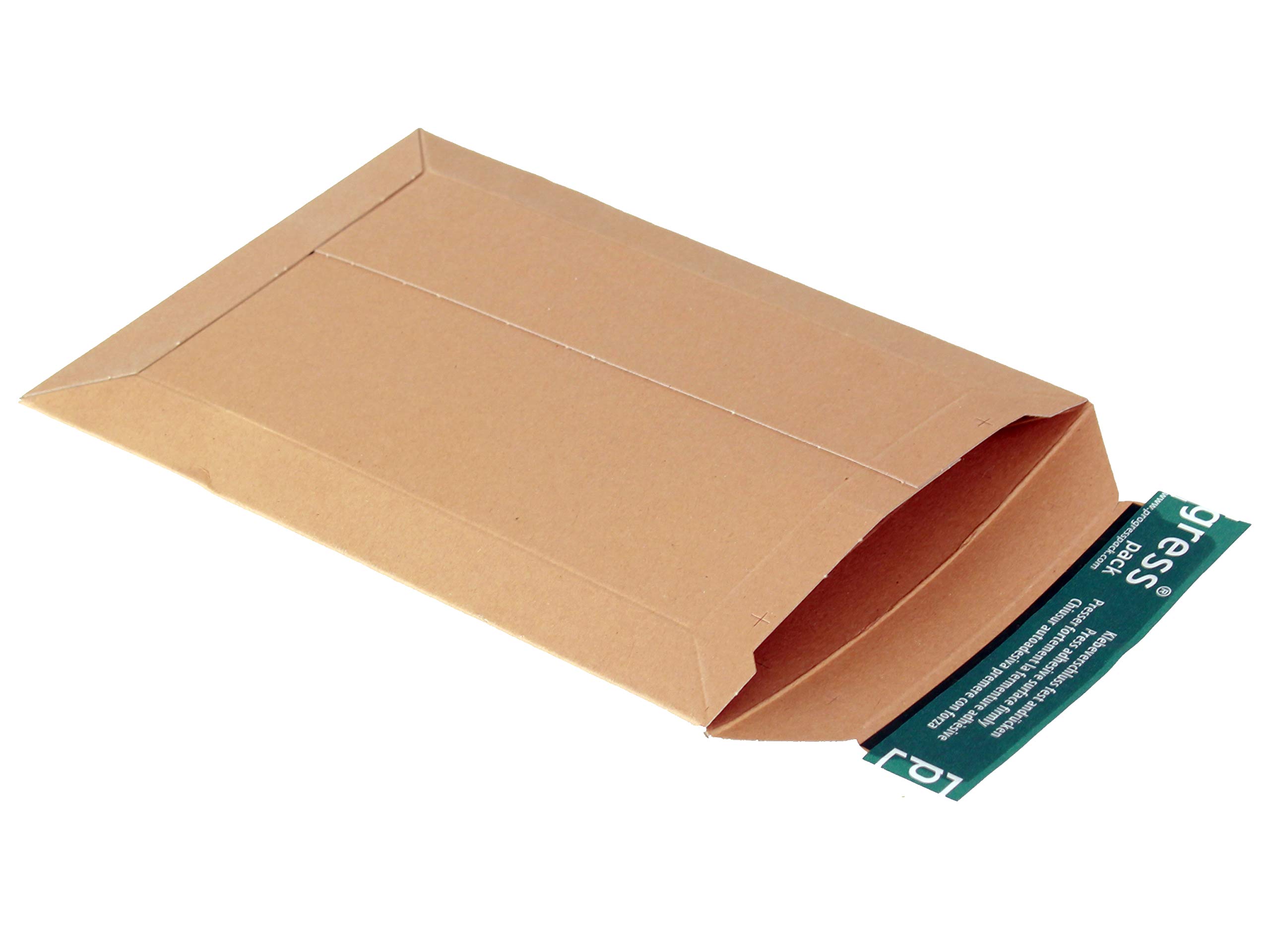 100 Stück progressPACK Versandtasche aus Vollpappe, DIN A5, 167 x 240 x bis 30 mm, 100-er Pack, braun PP V04.01