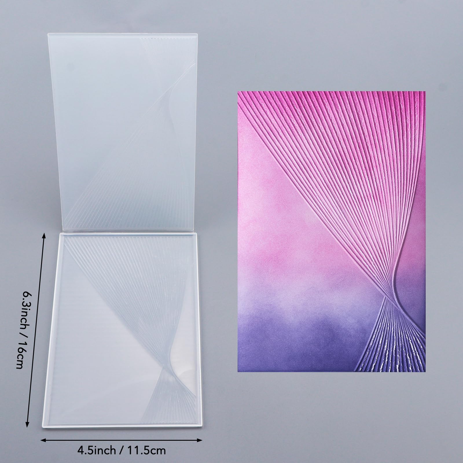 Briartw French Twist 3D Embossing Folder Create Textured Backgrounds for Card Making and Scrapbooking and Other Paper Craft Album Stamps DIY Decoration,Clear Plastic Texture Fades Template